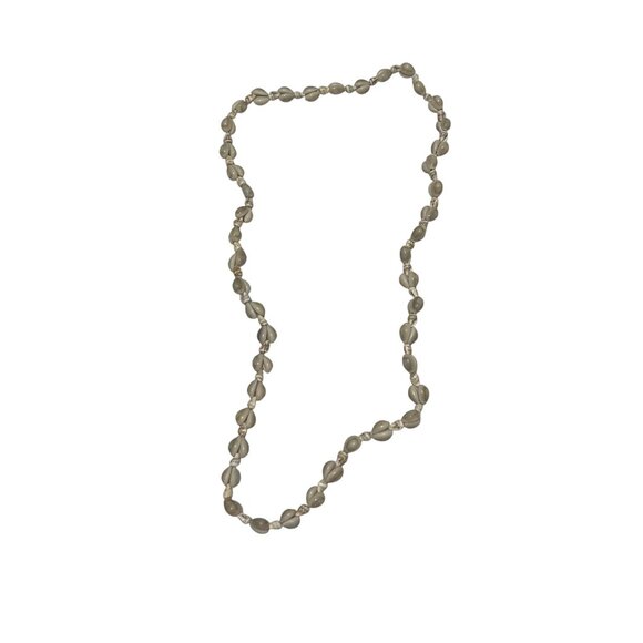 Cowrie Shell Necklace Womens 36" Tan Casual Tropical - Picture 3 of 4